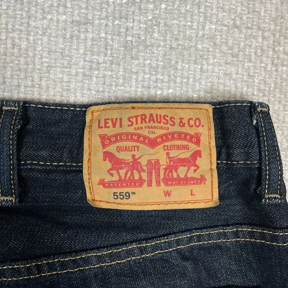 Levi’s 559 Jeans Men's 52x30 Relaxed Straight Fit Blue Denim Cowboy